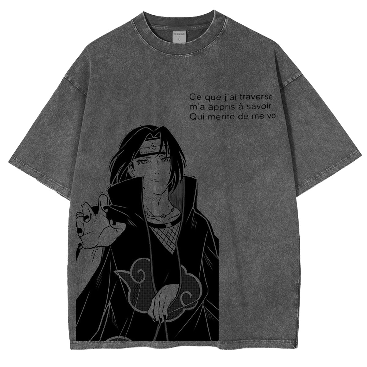 Naruto: Obito Itachi Uchiha Vintage Washed T-shirt/ Cotton T-shirt