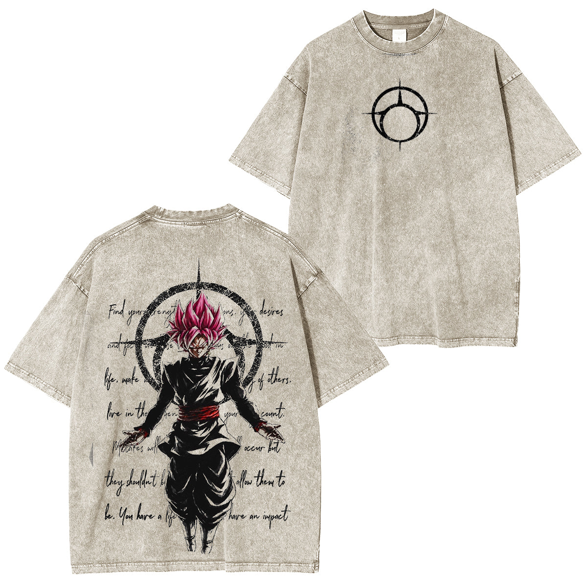 Dragon Ball Super Goku Black (Zamasu) Anime Polera Lavada
