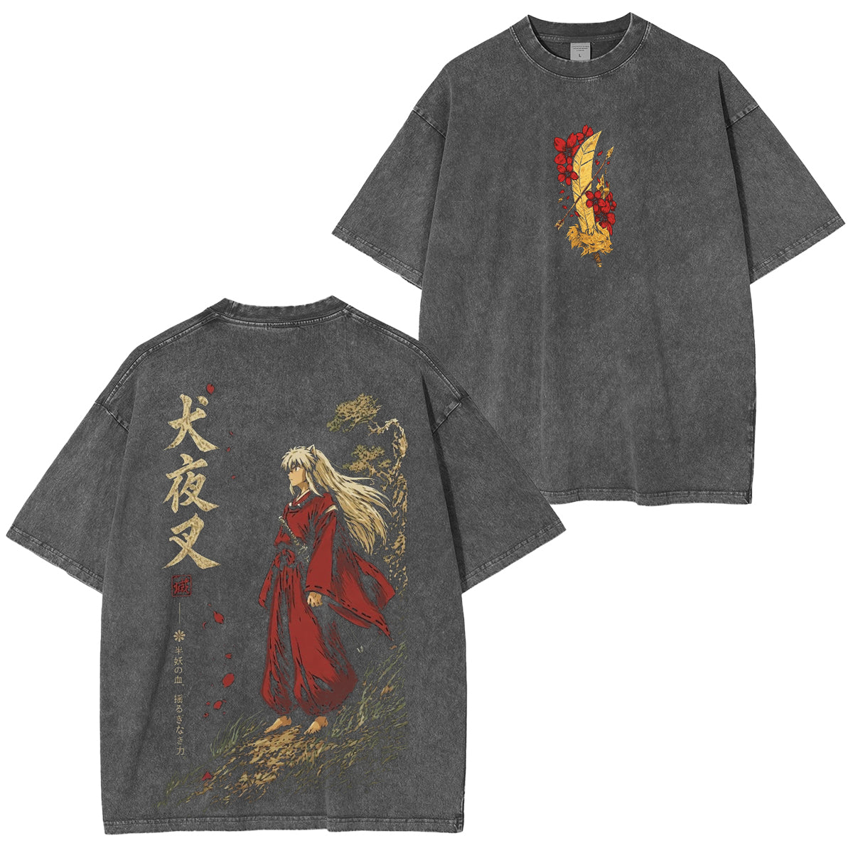 Inuyasha Vintage Unisex Washed T-Shirt