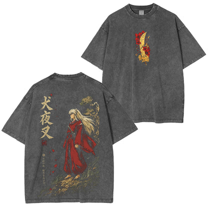 Inuyasha Vintage Unisex Washed T-Shirt