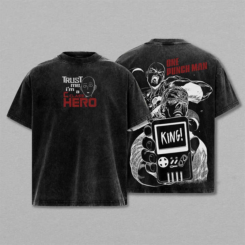 One Punch Man: Saitama And KING Vintage Washed Unisex T-Shirt