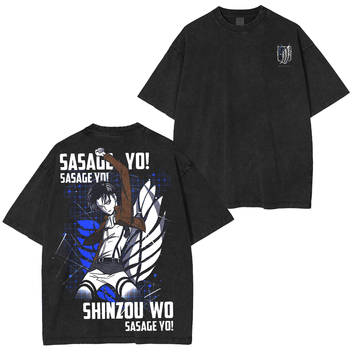 Attack On Titan Levi Vintage washed T-shirt/Crewneck/Hoodie