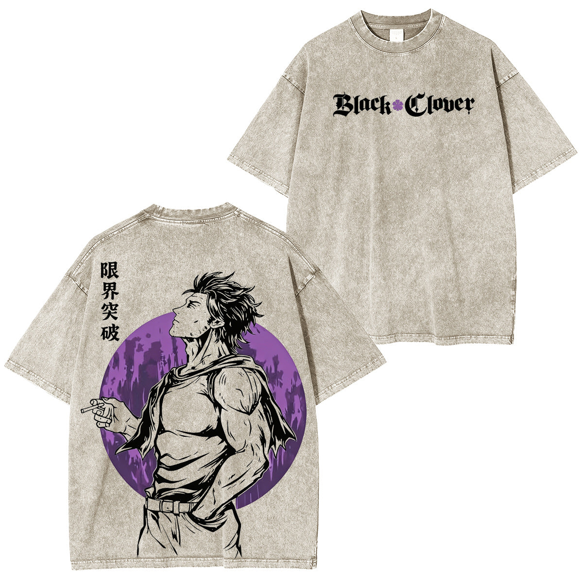 BLACK CLOVER Vintage washed T-shirt/Crewneck/Hoodie
