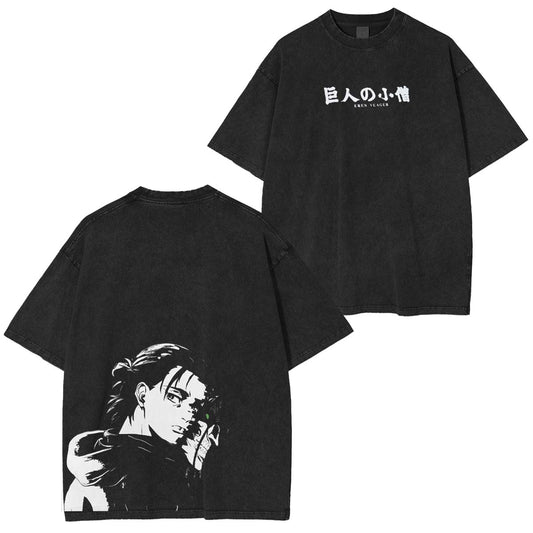 Attack on Titan Eren Yaeger Anime Graphic Polera Vintage