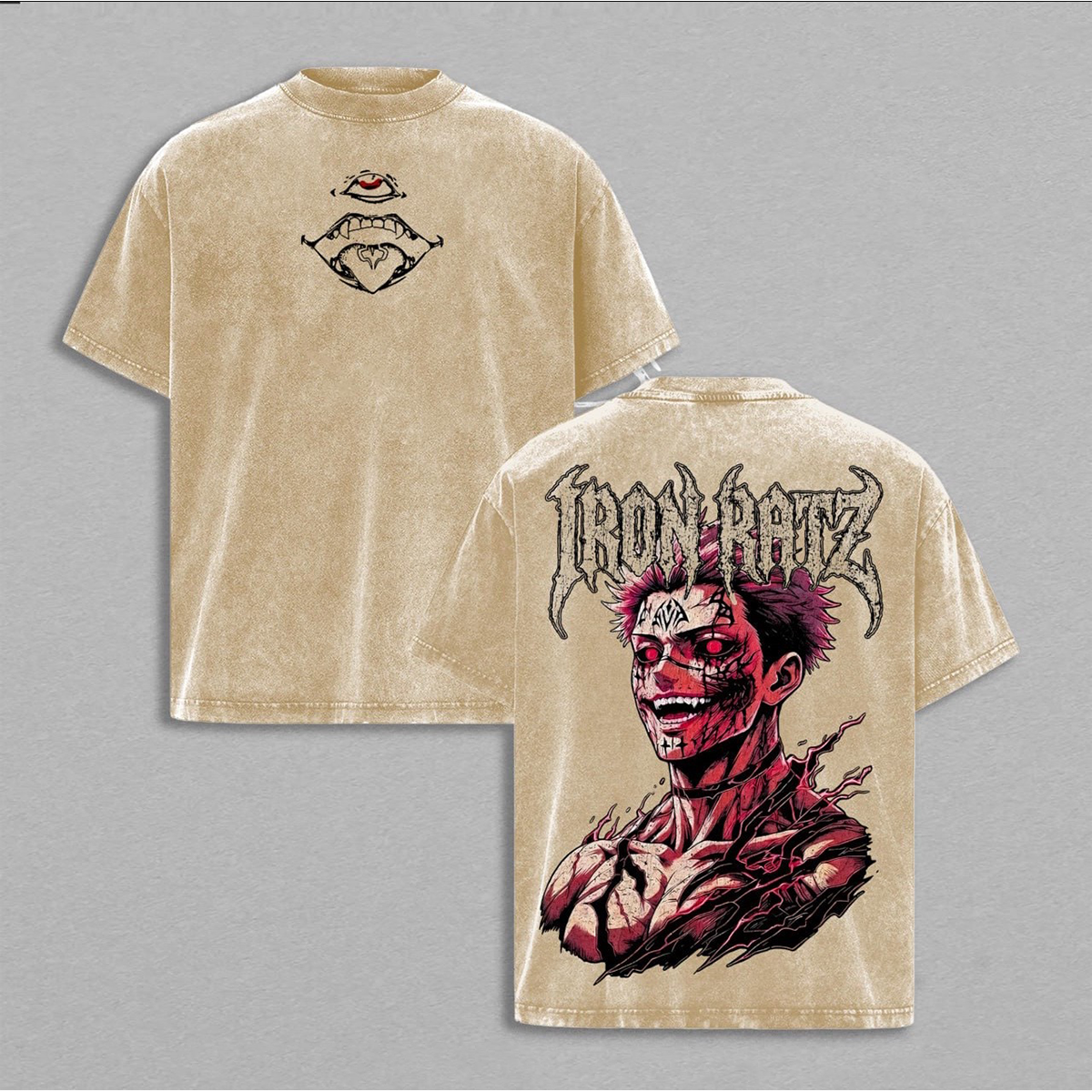 Jujutsu Kaisen Sukuna washed T-shirt/Crewneck/Hoodie