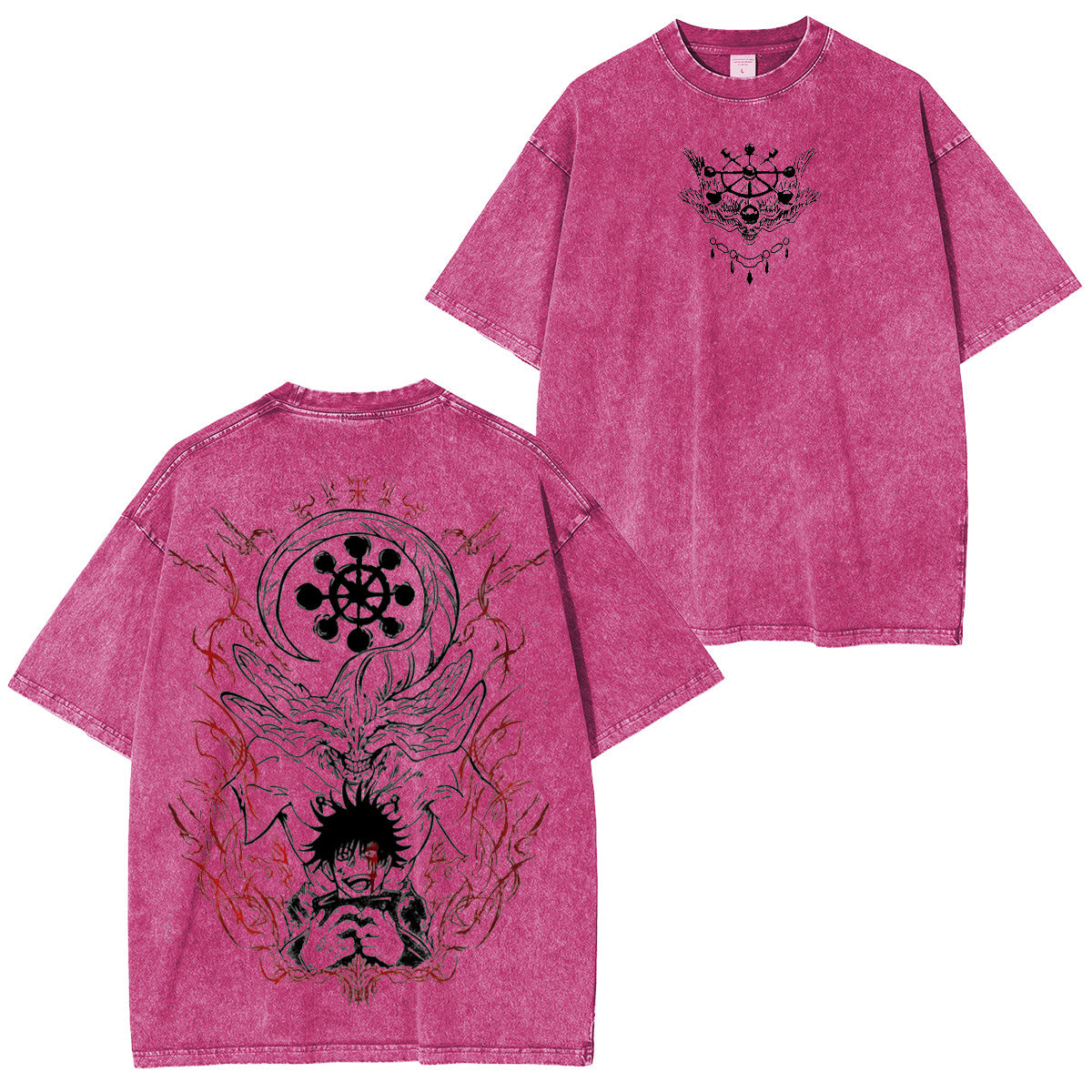 Jujutsu Kaisen Mahoraga Anime Unisex Washed T-Shirt/HOODIE