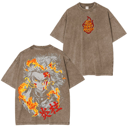 Kyojuro Rengoku Demon Slayer Polera Lavada