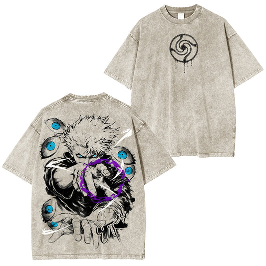 Gojo Satoru Jujutsu Kaisen Anime Washed T-shirt/Crewneck/Hoodie