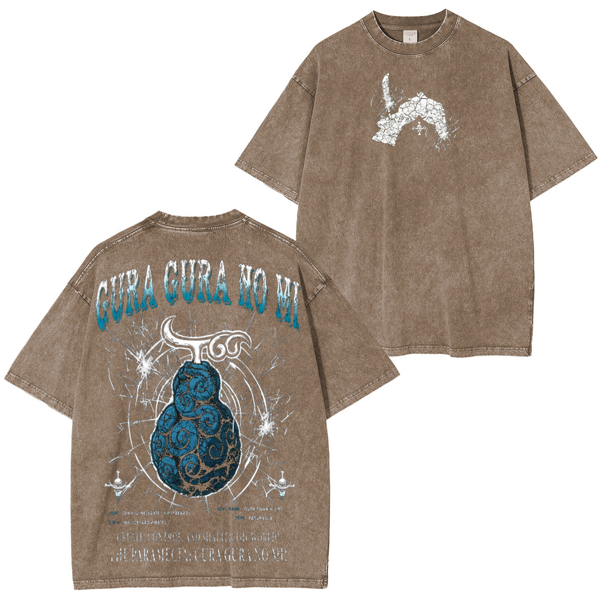 Gura Gura no Mi One Piece Washed T-shirt/Crewneck/Hoodie