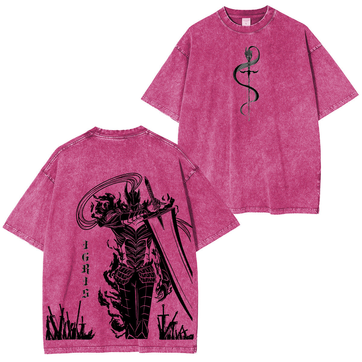 Igris Solo Leveling Anime Washed T-shirt/Crewneck/Hoodie