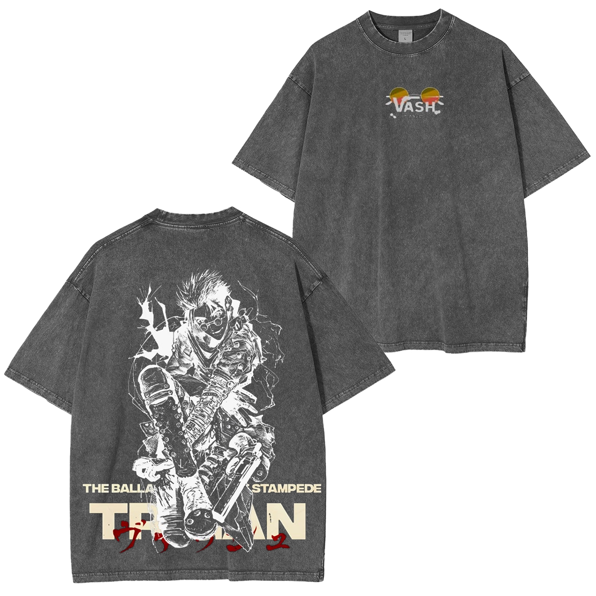 Trigun Anime Washed T-shirt