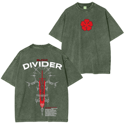 Black clover Polera Unisex Lavada