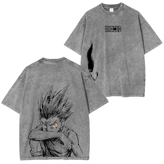 Hunter x Hunter Gon Freecss Printed Polera Unisex Lavada
