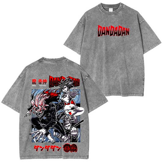 DanDaDan Printed Polera Unisex Lavada