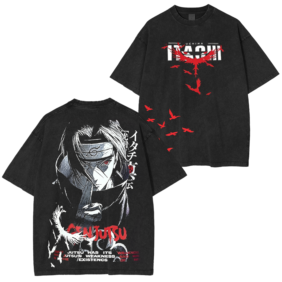 Naruto Polera Lavada Vintage