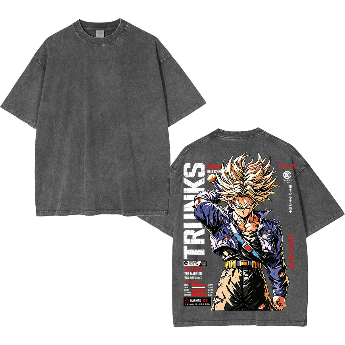 Future Trunks Dragon Ball Vintage Polera Unisex Lavada-Back