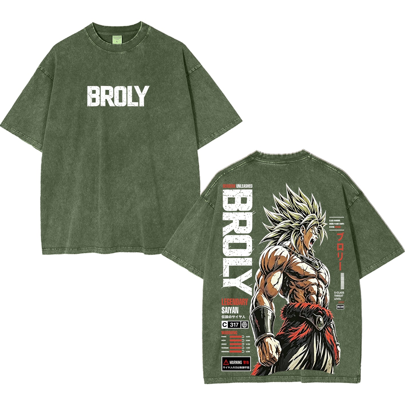 Broly Dragon Ball Super Unisex Washed T-Shirt