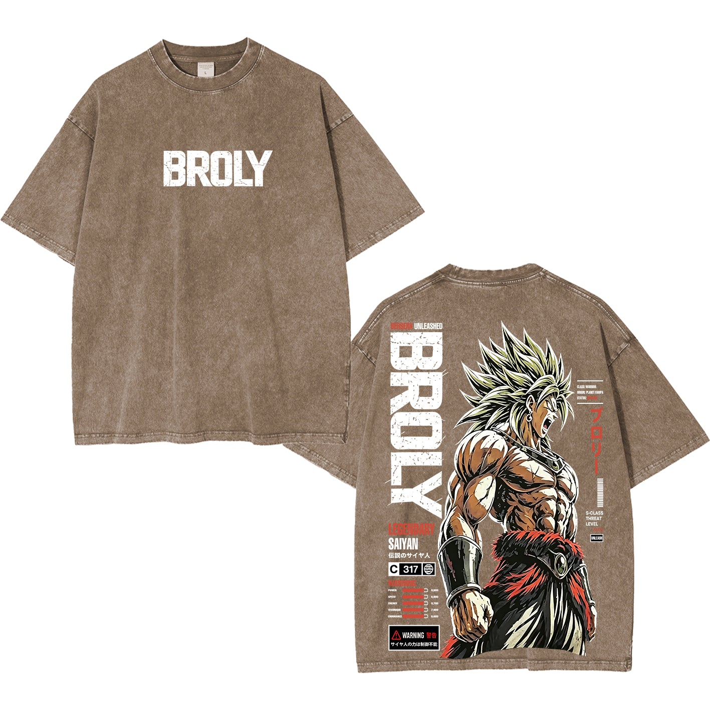 Broly Dragon Ball Super Unisex Washed T-Shirt