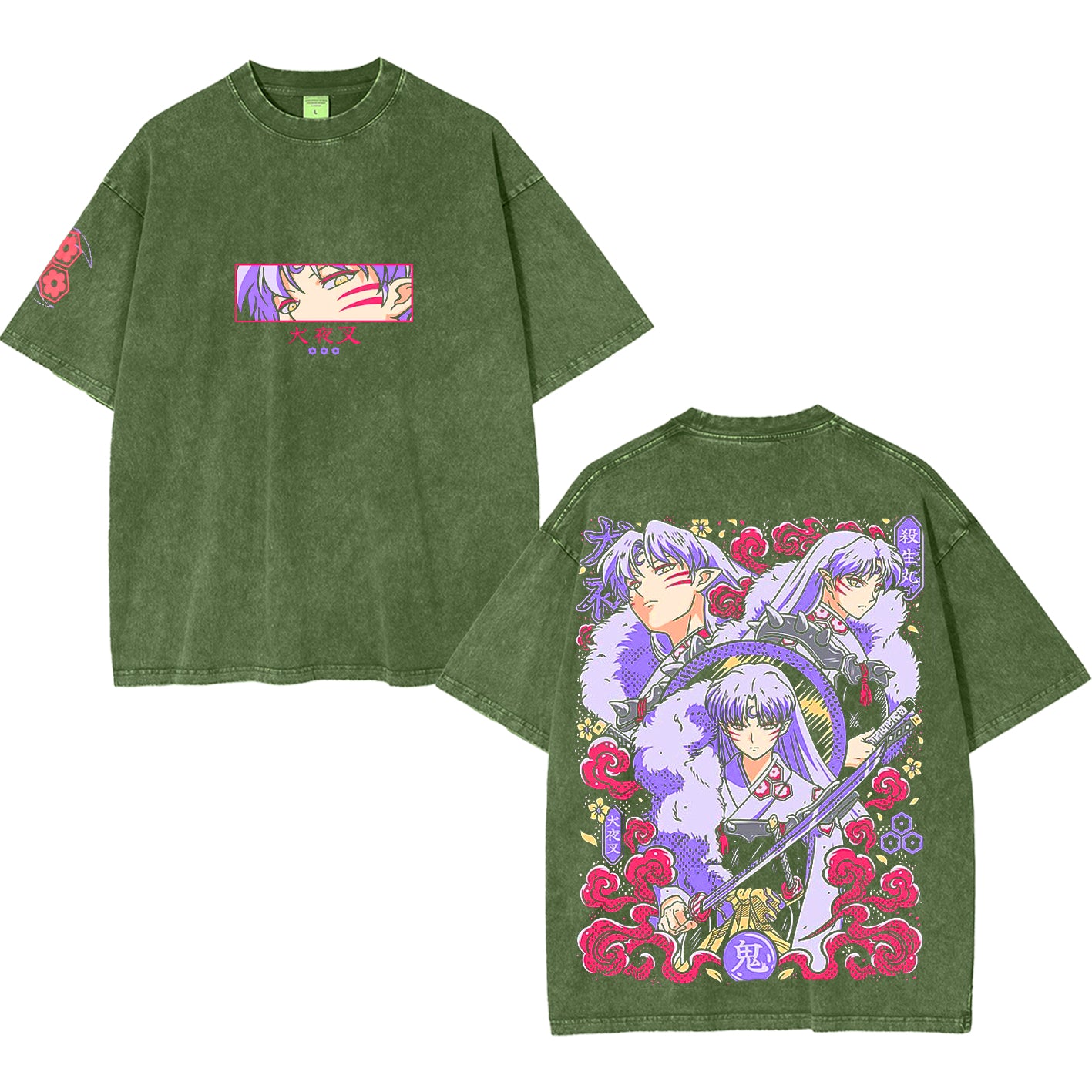 Inuyasha Polera Unisex Lavada