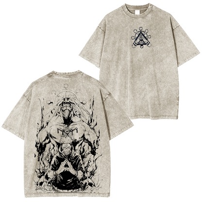 Sukuna & Mahoraga Vintage Washed Unisex Polera