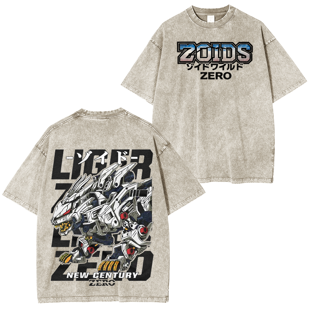 Liger Zero Zoids New Century Zero Streetwear Vintage Washed Unisex T-Shirt