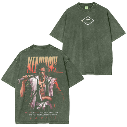 Kenpachi Zaraki-Bleach Anime Polera Unisex Lavada
