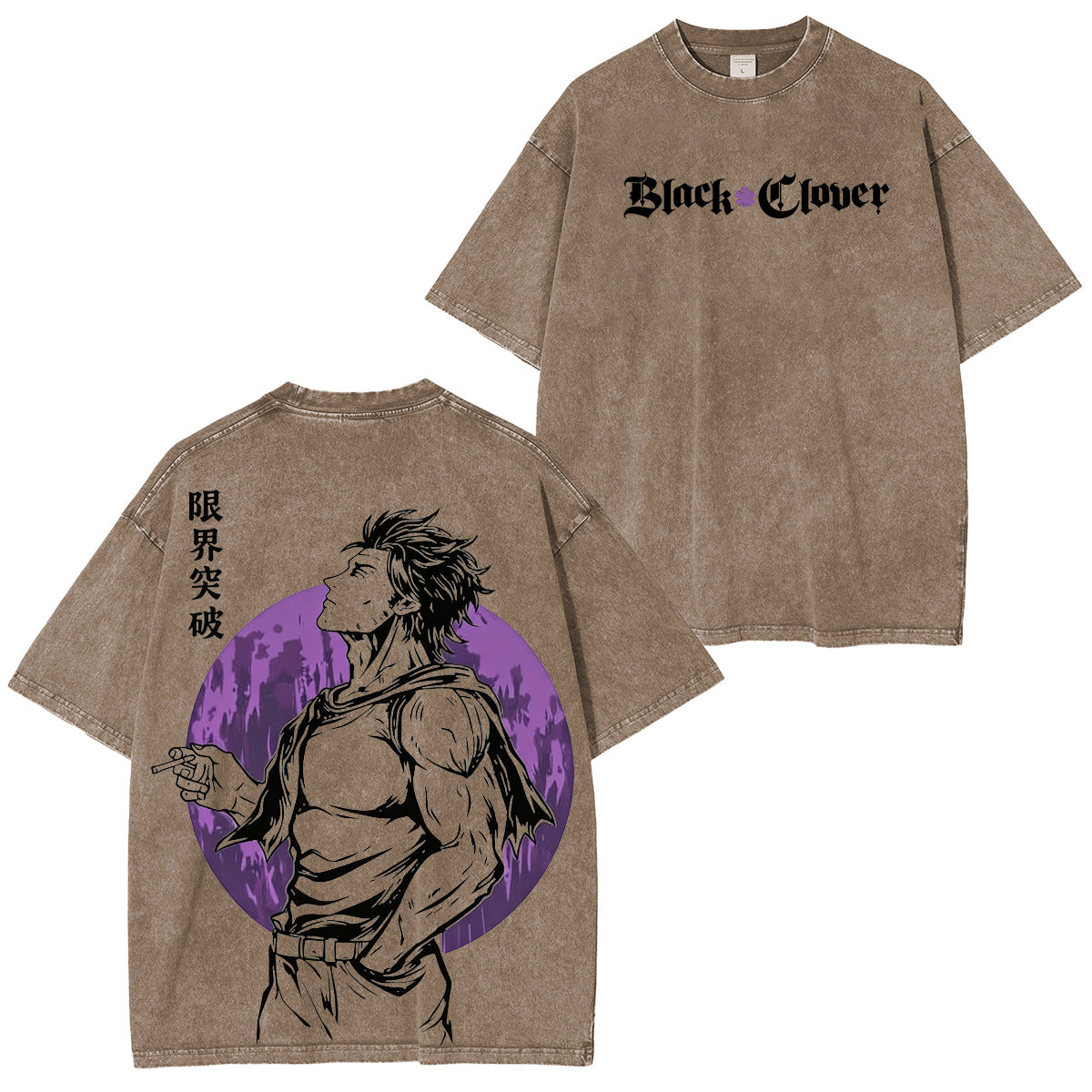 BLACK CLOVER Vintage washed T-shirt/Crewneck/Hoodie
