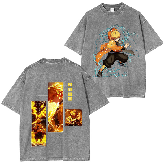 Zenitsu Agatsuma Unisex Washed T-shirts