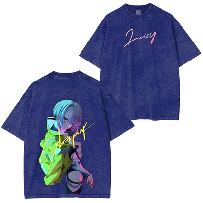 Lucy Cyberpunk Polera Unisex Lavada