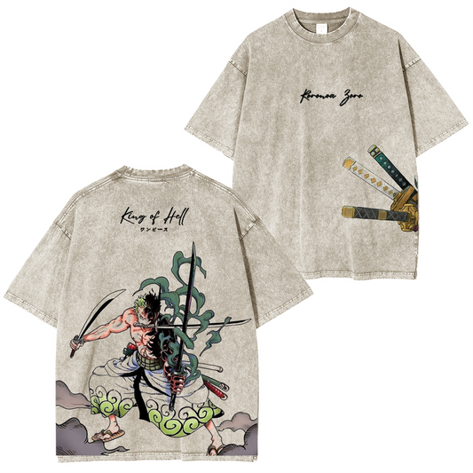 One Piece Roronoa Zoro Anime Polera