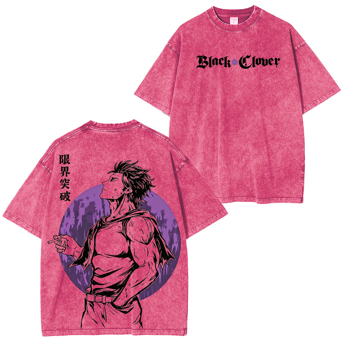 BLACK CLOVER Vintage washed T-shirt/Crewneck/Hoodie