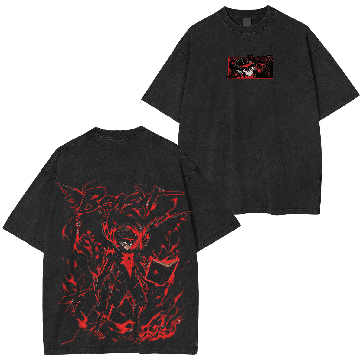 Black Clover :Asta Vintage washed T-shirt/Crewneck/Hoodie