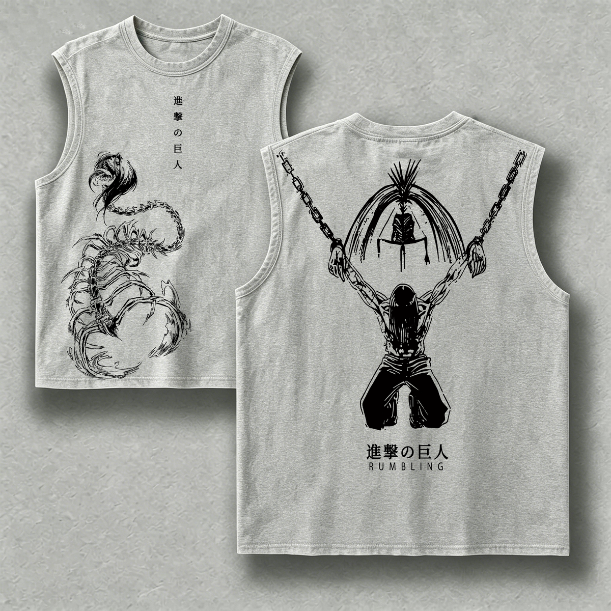 Attack on Titan Anime Oversize Unisex Polera/Tank Top