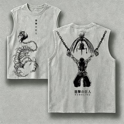 Attack on Titan Anime Oversize Unisex Polera/Tank Top