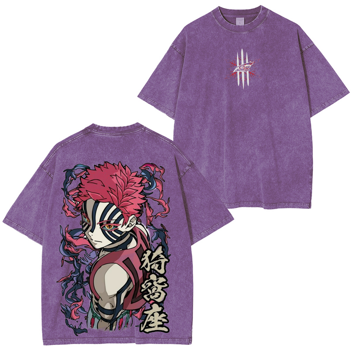 Akaza Demon Slayer Unisex Anime Polera