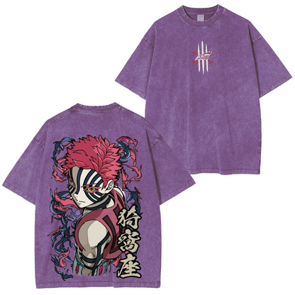 Akaza Demon Slayer Unisex Anime Polera