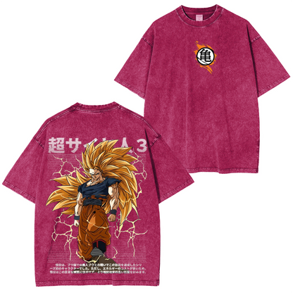 Goku Super Saiyan 3 Vintage Polera Oversize