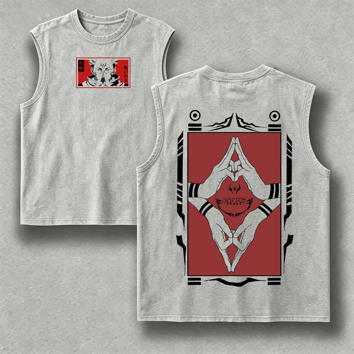 Sukuna Jujutsu Kaisen Anime Oversize Unisex Polera/Tank Top
