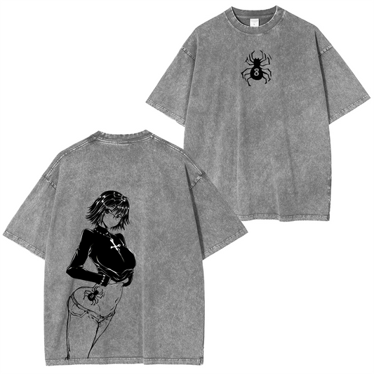 Machi Komachine-HunterXHunter Vintage Unisex Washed T-Shirt