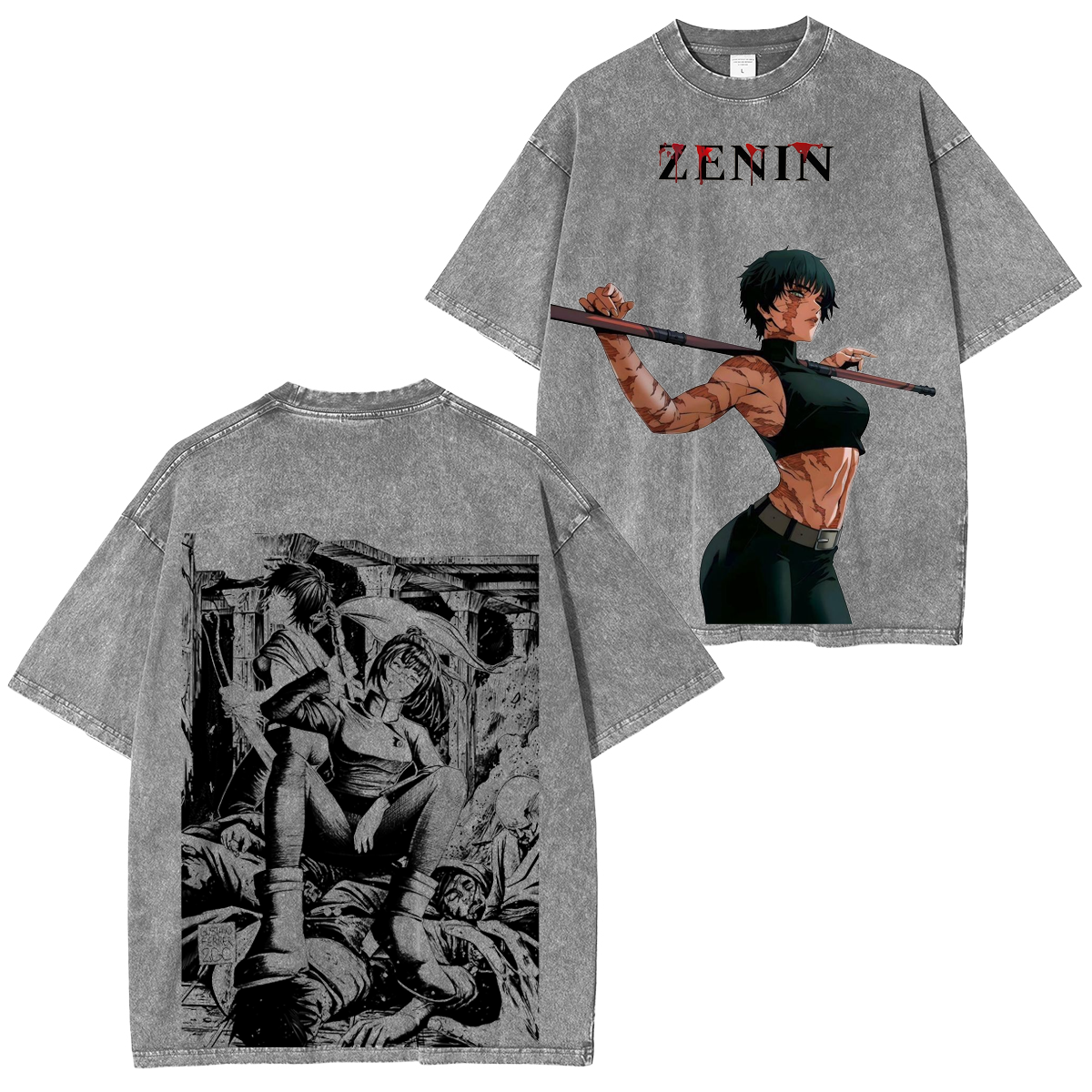 Jujutsu Kaisen Vintage Washed Unisex Polera