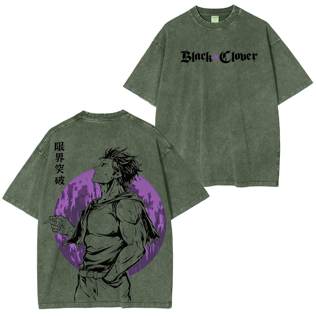 BLACK CLOVER Vintage washed T-shirt/Crewneck/Hoodie