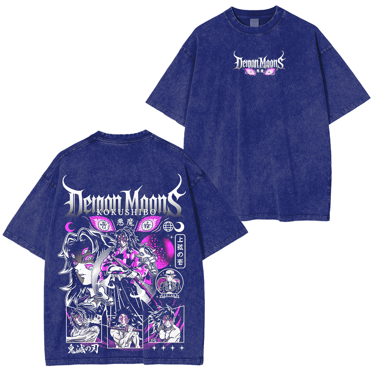 Playera Anime Serie Demon Slayer Vintage Washed T-shirt/Crewneck/Hoodie