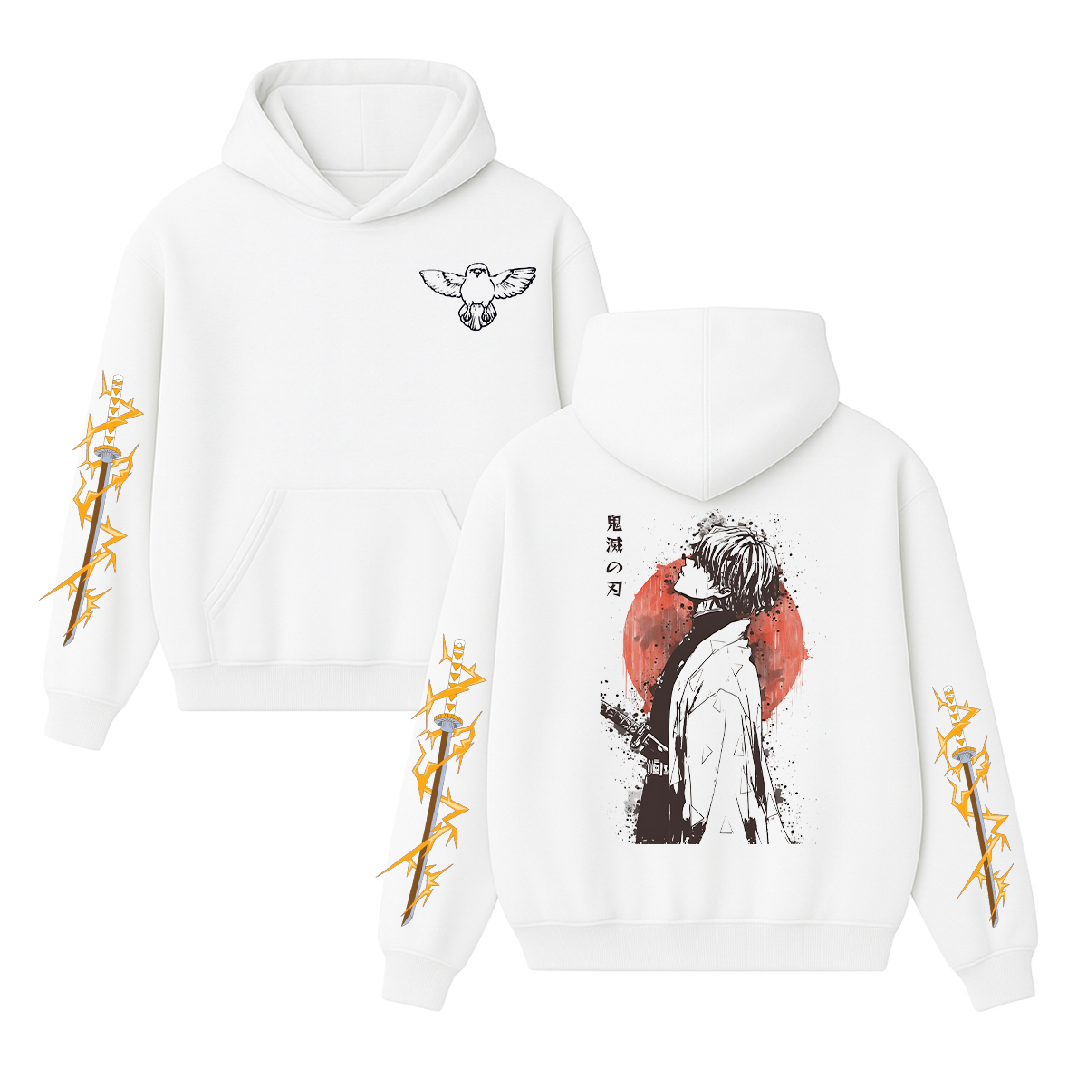 Zenitsu Demon Slayer Anime Unisex Crewneck Sweatshirt