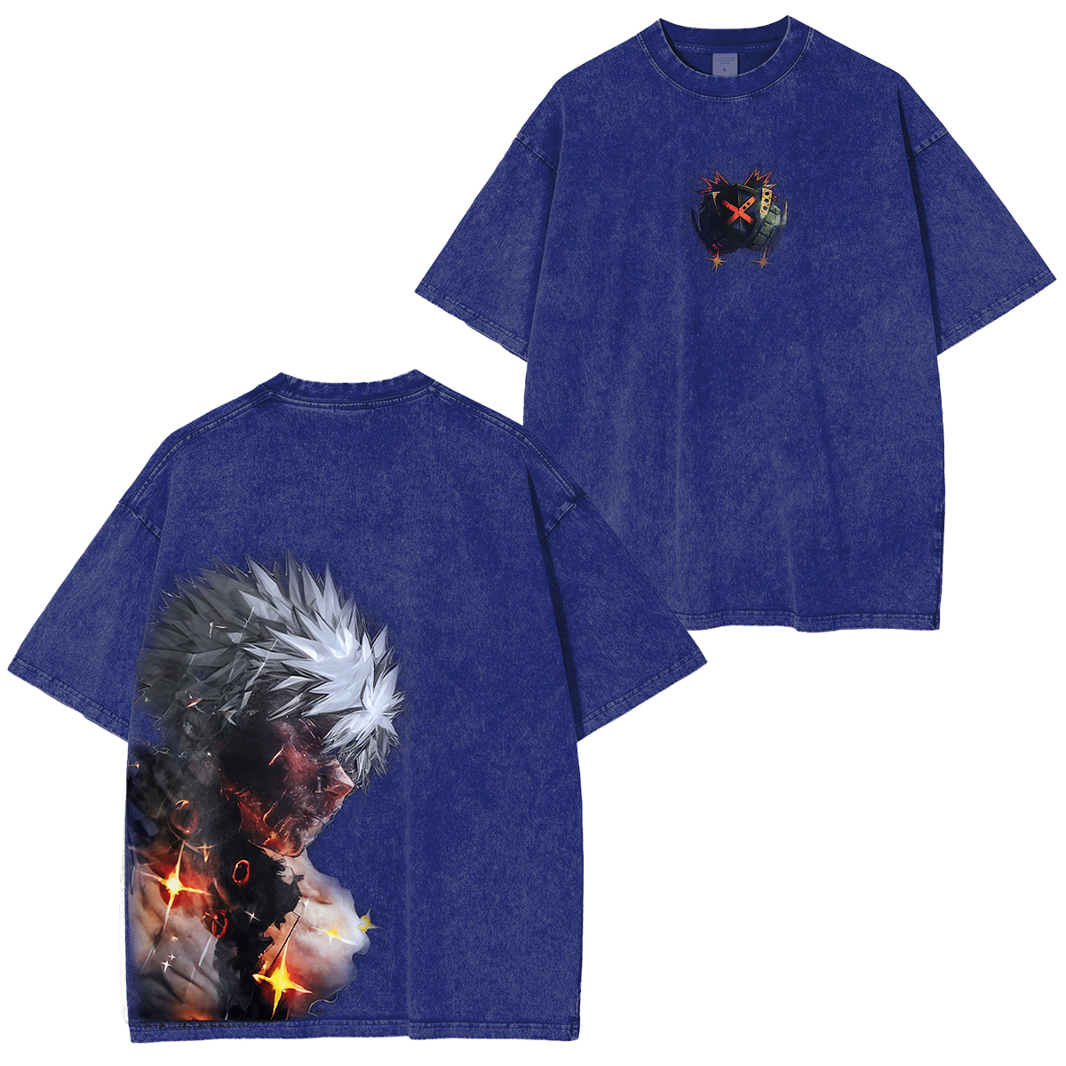 Katsuki Bakugo My Hero Academia Polera Lavada Vintage