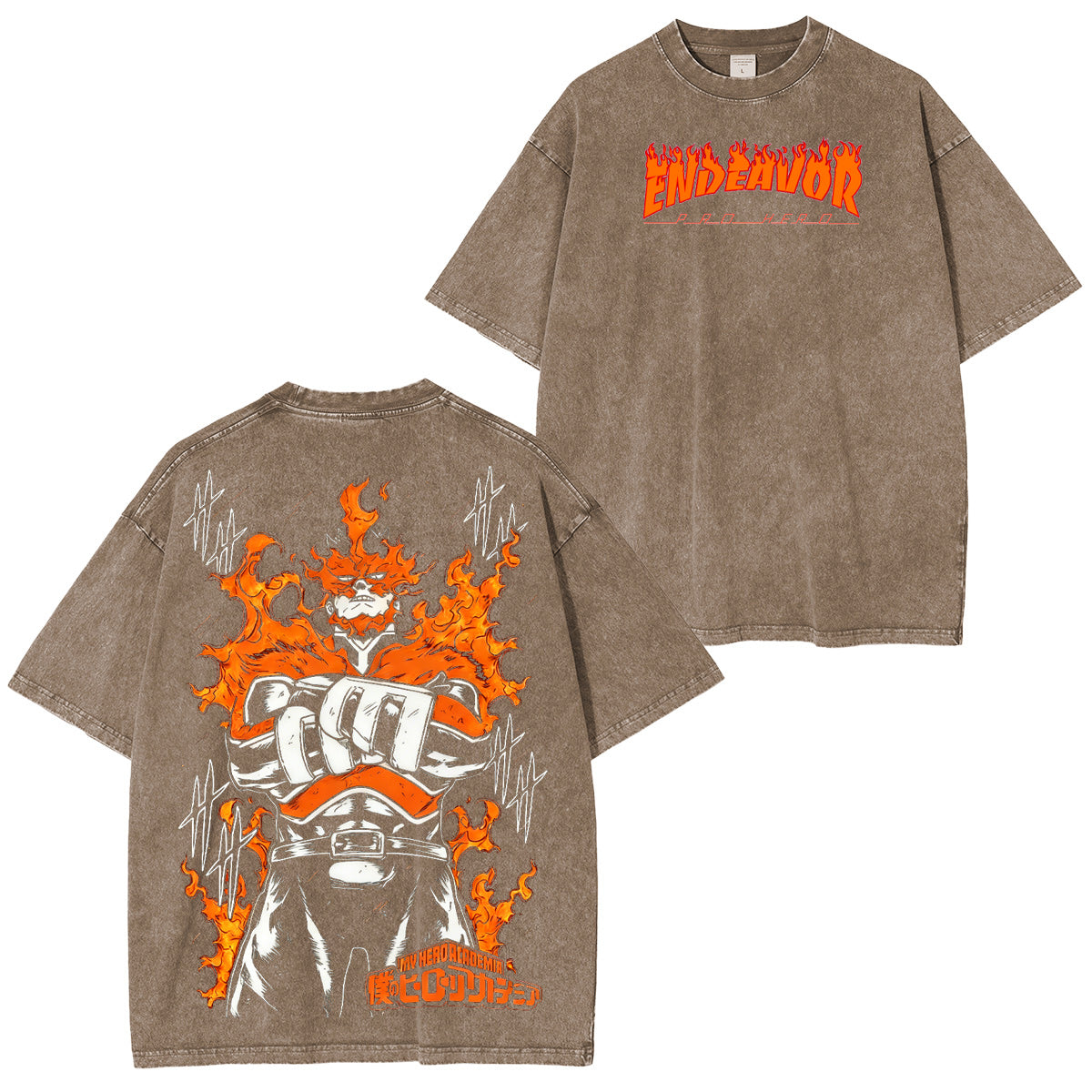 Endeavor My Hero Academia Washed T-shirt/Crewneck/Hoodie