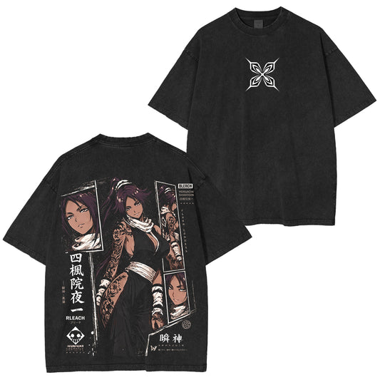 Bleach Yoruichi Vintage Polera Unisex Lavada