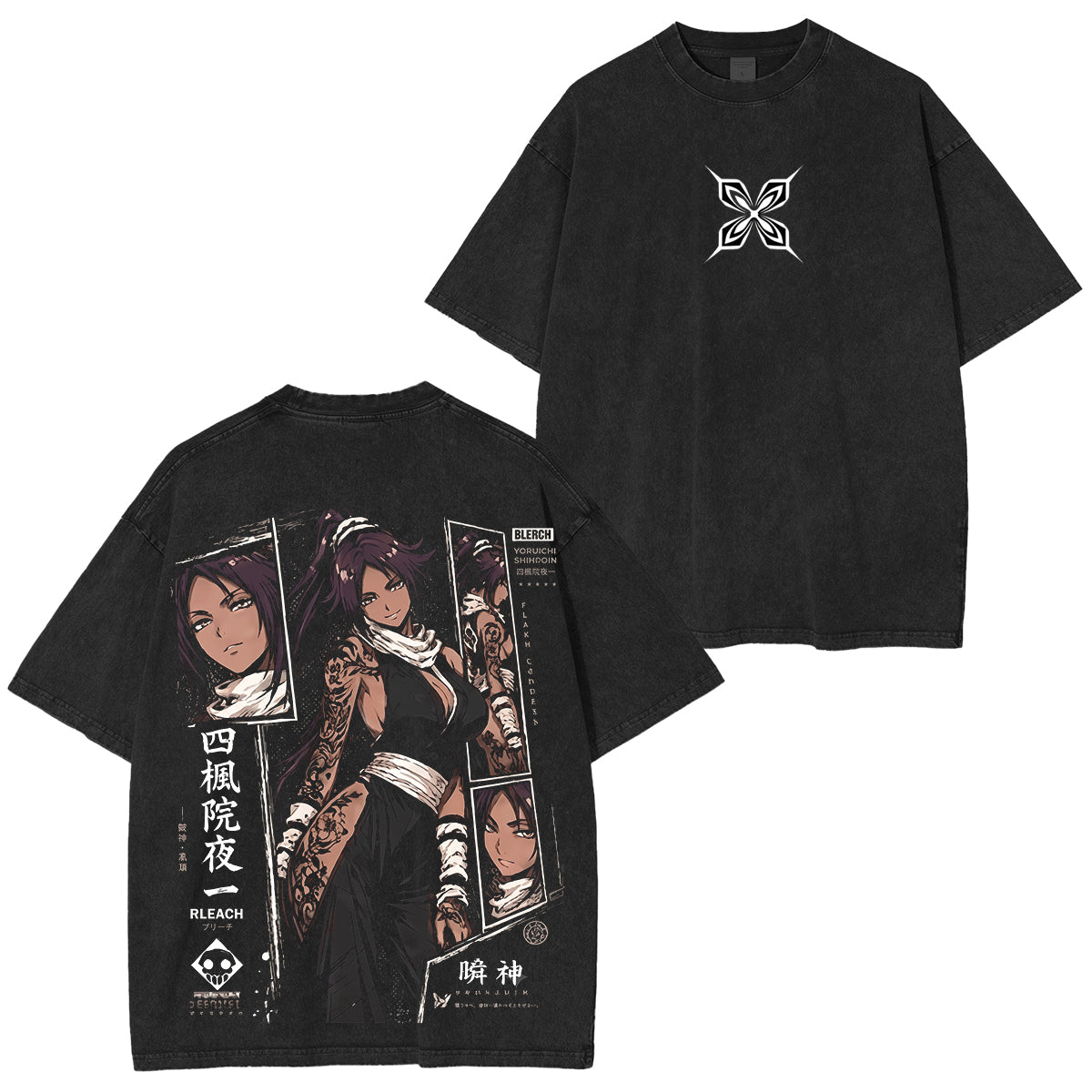Bleach Yoruichi Vintage Polera Unisex Lavada