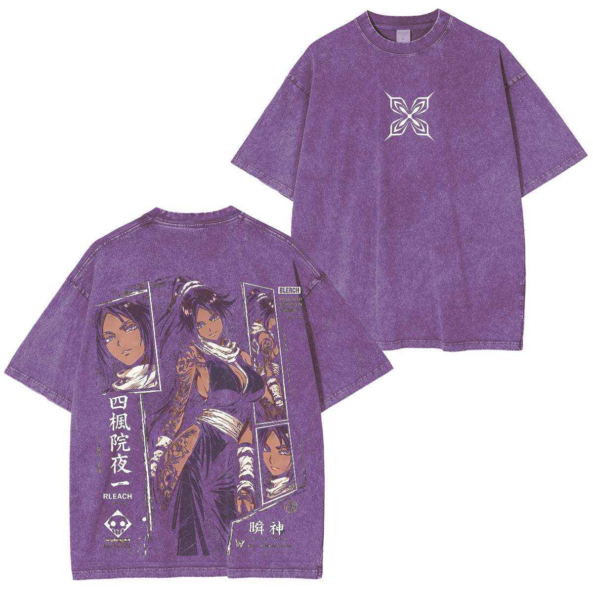 Bleach Yoruichi Vintage Polera Unisex Lavada