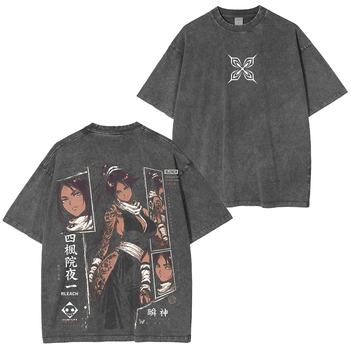 Bleach Yoruichi Vintage Polera Unisex Lavada