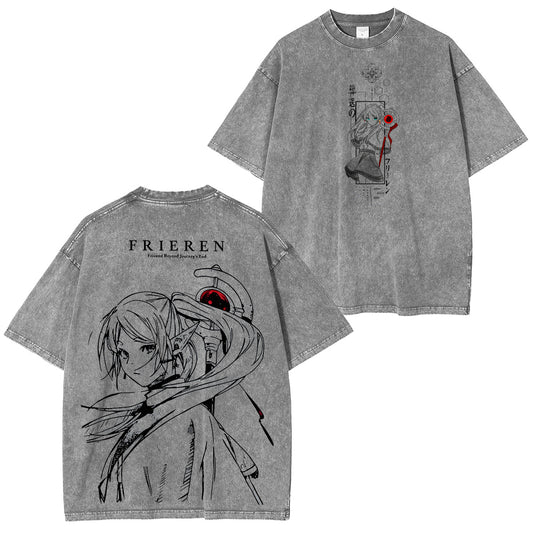 Frieren: Beyond Journey's End Vintage washed T-shirt/Crewneck/Hoodie